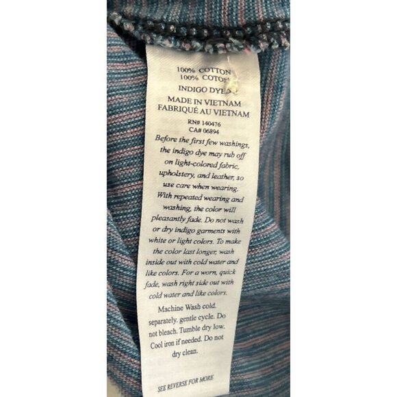 Faherty Brand Indigo Polo Shirt Denim Details Front Pocket Heather Blue - Med - Picture 7 of 7